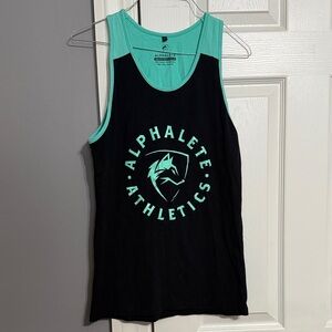 Alphalete Black and Mint Athletic Tank